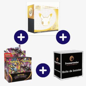 Pack Pokémon ETB 30 ans + Display Nuit Noire (ME05) + Case de protection de display